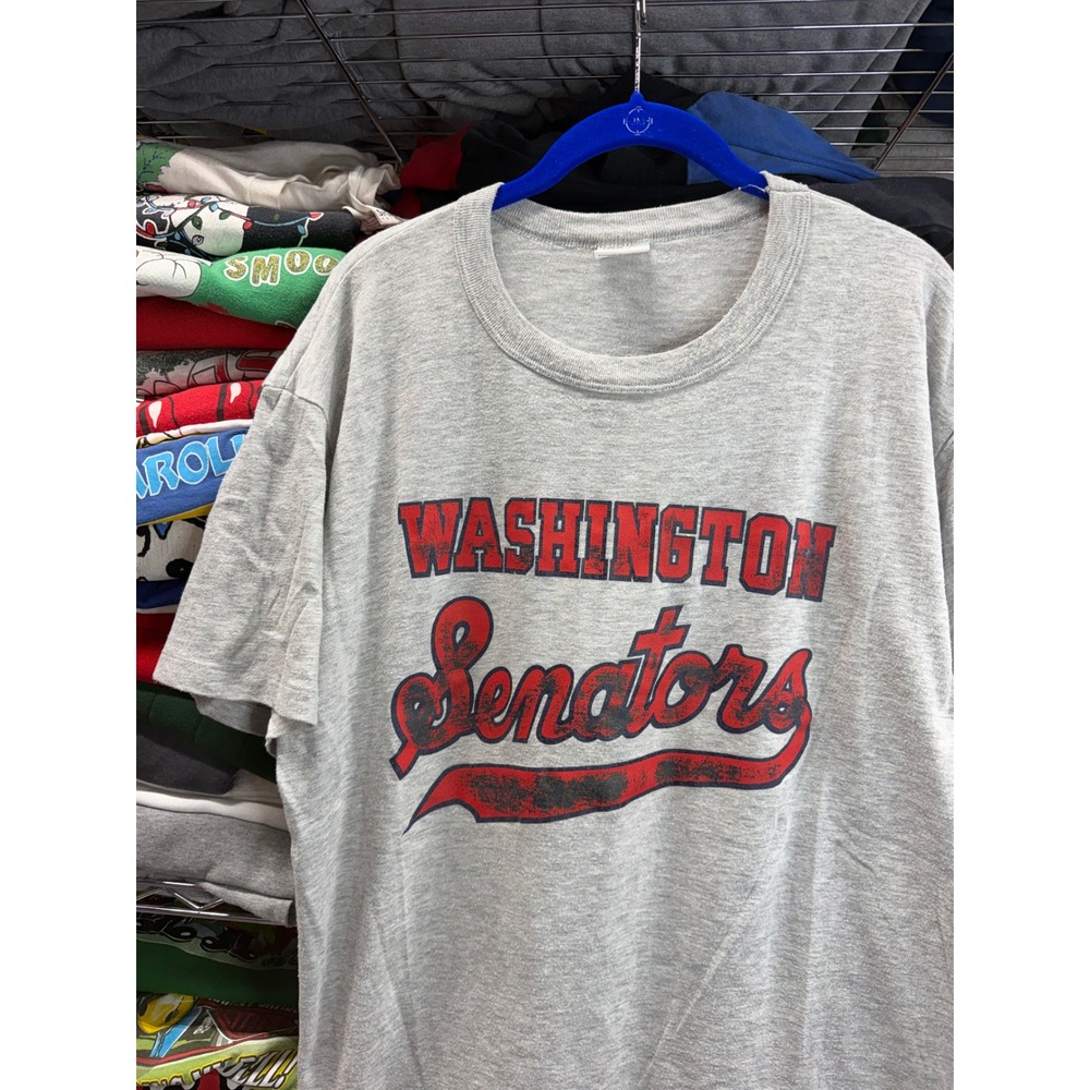 Vintage Starter Washington Senators T Shirt Mens XL Gray Made in USA 6752